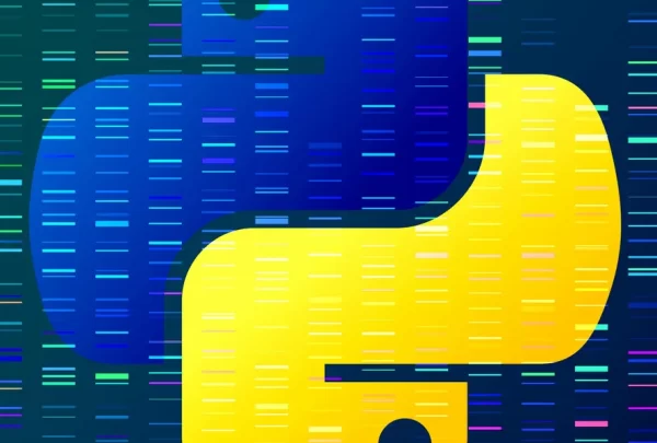 the-python-logo-on-top-of-imagery-representing-dna-sequencing-or-other-data